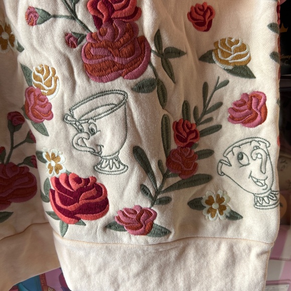 Her Universe Belle Beauty and the Beast Floral Crewneck Sweater Disney Princess - Picture 7 of 9